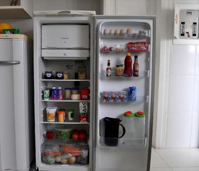 fridge with door open